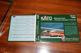 N Scale Kato Empty Box Case For Milwaukee Road 9 Car Passenger Set
