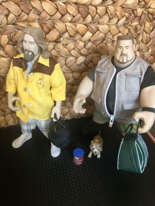 The Dude And Walter The Big Lebowski Action Figure Set Of Two - Rare