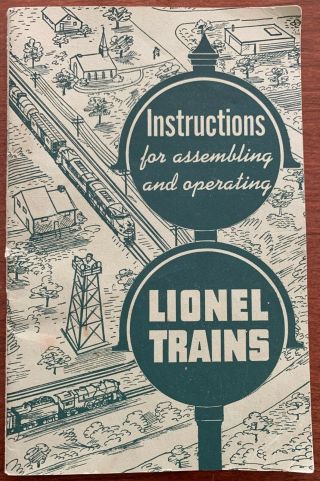 Lionel Trains Instructions For Assembling And Operating - 1951 - Cond