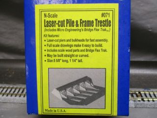 Blair Line N Scale Laser - Cut Pile & Form Trestle Kit 71 (1)