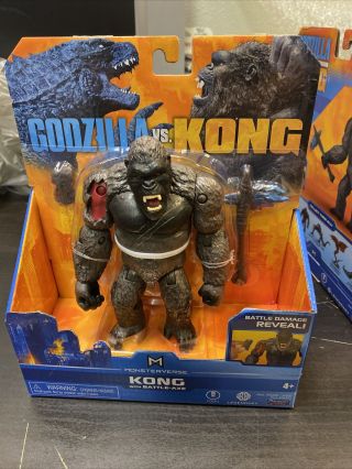 Godzilla Vs Kong Movie Monsterverse - Kong Action Figure W/ Battle - Axe - Dd