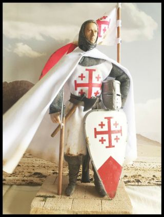 12” Custom Figure Knight Of The Order Of The Holy Sepulchre 1/6 Scale.