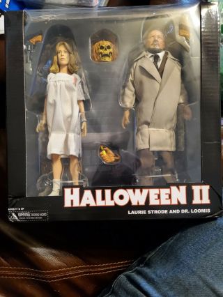 Neca Halloween Ii Laurie Strode & Dr.  Loomis 8 " Clothed Figures