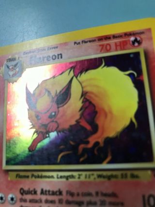 Flareon - 3/64 Holo Rare 1999 Jungle Set Pokemon Card - Near