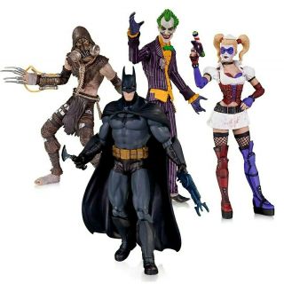 Dc Collectibles Joker Harley Quinn Batman Scarecrow Arkham Asylum Comics Figures