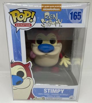Funko Pop Animation Nickelodeon Ren And Stimpy 165 Stimpy With Pop Protector