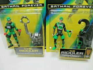 4.  5 " Type 1 & 2 Riddler Action Figures (moc) Batman Forever (1995) Kenner