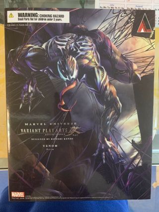 Square Enix Play Arts Kai Marvel Venom Action Figure Authentic