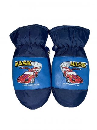 M.  A.  S.  K.  Thunderhawk Vintage 1985 Kids Gloves Mittens 80’s Mask Kenner