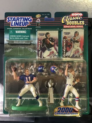 Starting Lineup 2000 Phil Simms & John Elway Classic Doubles Superbowl Series