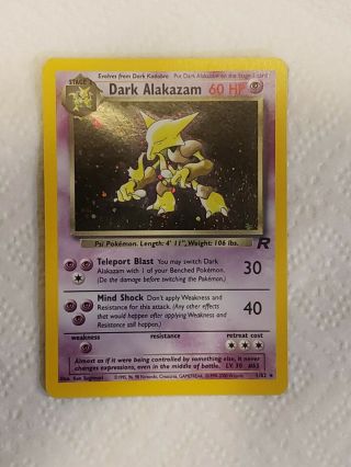 Pokemon Wotc Dark Alakazam 1/82 Team Rocket Set Holo Lp,  /nm