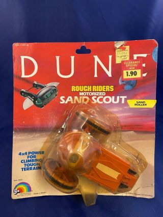 Vintage Ljn Dune Rough Riders Motorized Sand Scout Roller Figure W/ Card 1984
