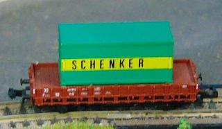 Fleischmann 8200 Db Low Sided Wagon With Container Load N Gauge (4)