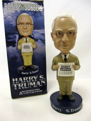 President Harry S.  Truman From Bosley Bobbers 8 " Tall Resin