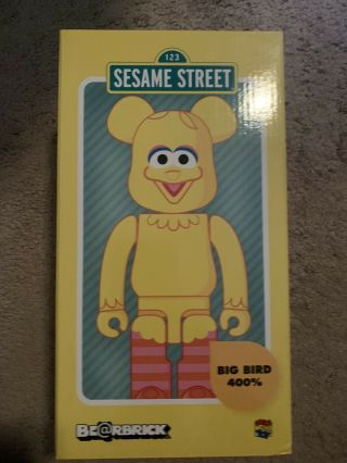 Sesame Street Big Bird 400 Medicom Toy Bearbrick Be@rbrick Yellow Action Figure