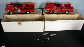 2 - 1970 Hess Toy Fire Trucks -.  14 " X 12 " X 10 "
