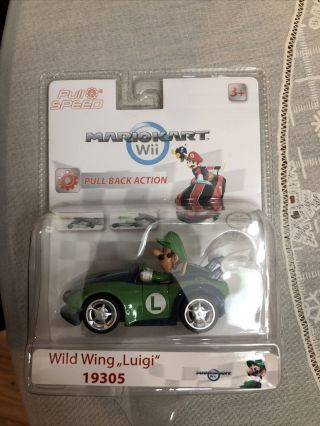 Nintendo Mario Kart Wii Wild Wing Luigi 19305 Pull Back Action