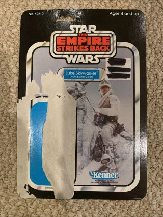 Vintage Kenner Star Wars Esb 1980 Luke Skywalker Hoth 48 Back Card Back Only