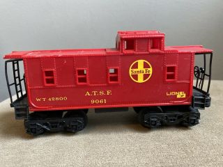 Vintage Lionel Santa Fe Atsf 9061 Wt 42800 O Ga Train Caboose Model Railroad Rr