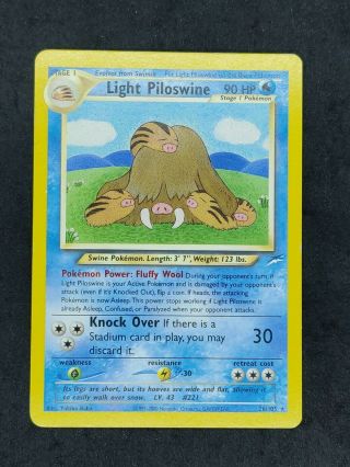 Pokemon Neo Destiny Light Piloswine Non Holo Good 26/105