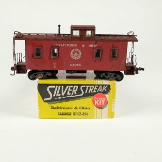 Silver Streak Baltimore & Ohio Wood Cupola Caboose Kit Built Ho Scale 5112 - 350
