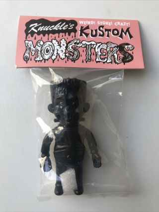 Headlock Studio Kustom Monsters Mini Lil Franky Sofubi Figure Blank Black