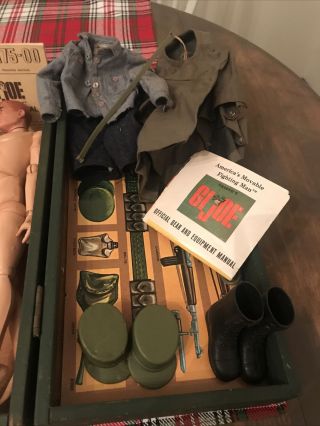 (2) Vintage Gi Joes 1964 With Clothes And Foot Locker 3