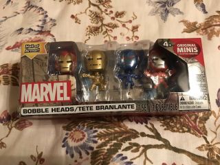 Marvel Hall Of Armor: Iron - Man Bobble Head Minis [brand Sealed]