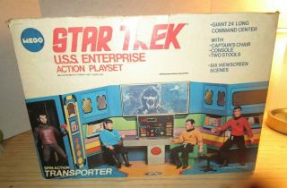 Vtg 1974 Mego Star Trek Uss Enterprise Action Playset 51210 Complete,  Box