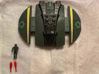 1978 Battlestar Galactica Cylon Raider Complete With Shooting Missiles And Pilot