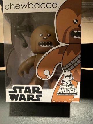 Mighty Muggs Chewbacca Star Wars Vinyl 6 " Figure By Hasbro 2007 -