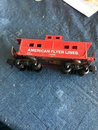 Vintage S Scale American Flyer Lines Red Caboose 24636