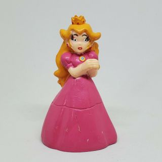 Vintage Mario Bros Princess Peach Pvc Figure 1989 Applause Cake Topper