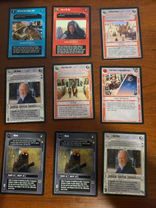 Star Wars Ccg Swccg 9 All Rare Reflections Iii 3 Coruscant Tatooine Cards Set