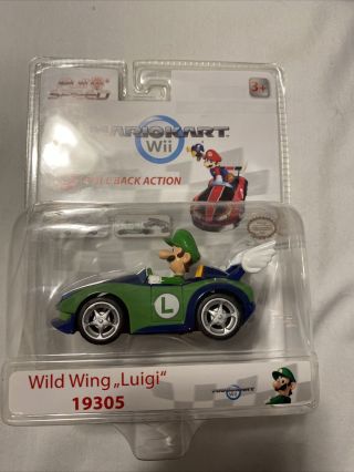 Nintendo Mario Kart Wii Wild Wing Luigi 19305 Pull Back Action -