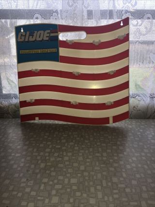 Vintage 1986 Gi Joe American Flag Collectors Showcase Board (with 10 Clips)