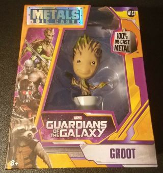 Nib Marvel Guardians Of The Galaxy - Groot M153 By Jada Toys (metals Die Cast)