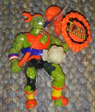 Toxic Crusaders Toxie Vintage Action Figure Playmates 1991 W/ Accessories