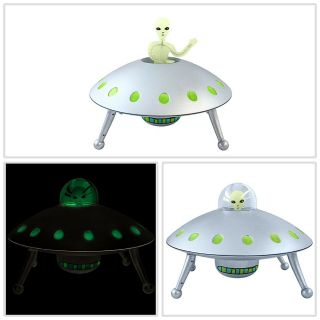 Alien Toy Action Figure Glow In The Dark Ufo Space Ship Bendable 3,  Recommended