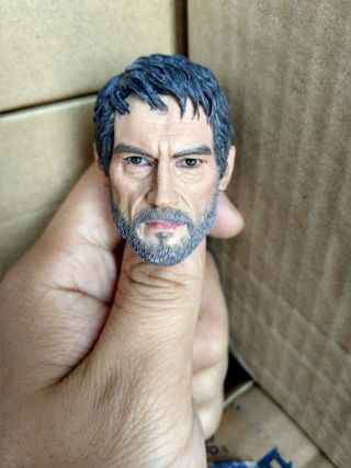 1/6 Scale The Last of Us Joel Head Carving Model for 12 