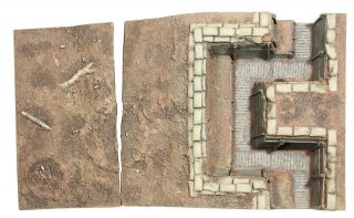 W Britain Wwi British Trench Section No.  2,  Infantry Trench - 5 Piece Set