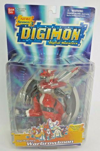Digimon Digi - Warriors: Wargrowlmon Season 3 Action Figure - 2001 Bandai