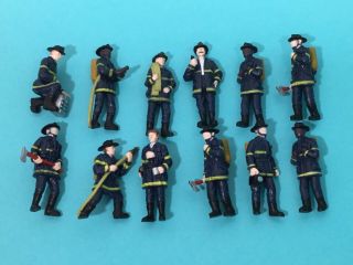 12 Vintage 1987 Remco Fireman Figures 2 - 1/4” Tall Great Stocking Stuffer Gift