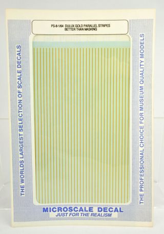 Microscale Ps - 8 - 1/64 Dulux Gold Parallel Stripes Decal Df