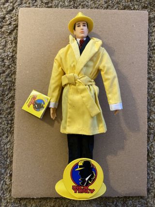 Vintage Applause Dick Tracy Doll W Stand 1990s Figure 10 " Cloth
