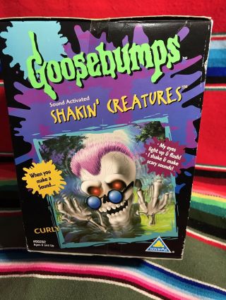 1996 Vintage Goosebumps Shakin ' Creatures Curly R L Stine Boglins Rare N Box 2