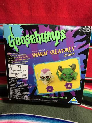 1996 Vintage Goosebumps Shakin ' Creatures Curly R L Stine Boglins Rare N Box 3