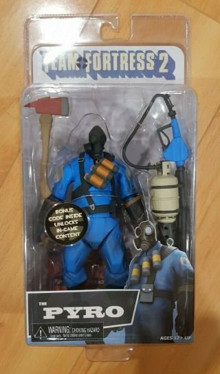 Neca Team Fortress 2 Blue Pryo 7 " Inch Action Figure 2013 Tf2