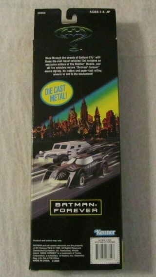 1995 Kenner Batman Forever BATMAN STYLED VEHICLES Die Cast 5 - Pack NIP 3