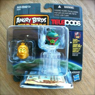 Angry Birds Star Wars Boba Fett Pig & C - 3po Bird Telepods 2 - Pack Rare Set C3p0